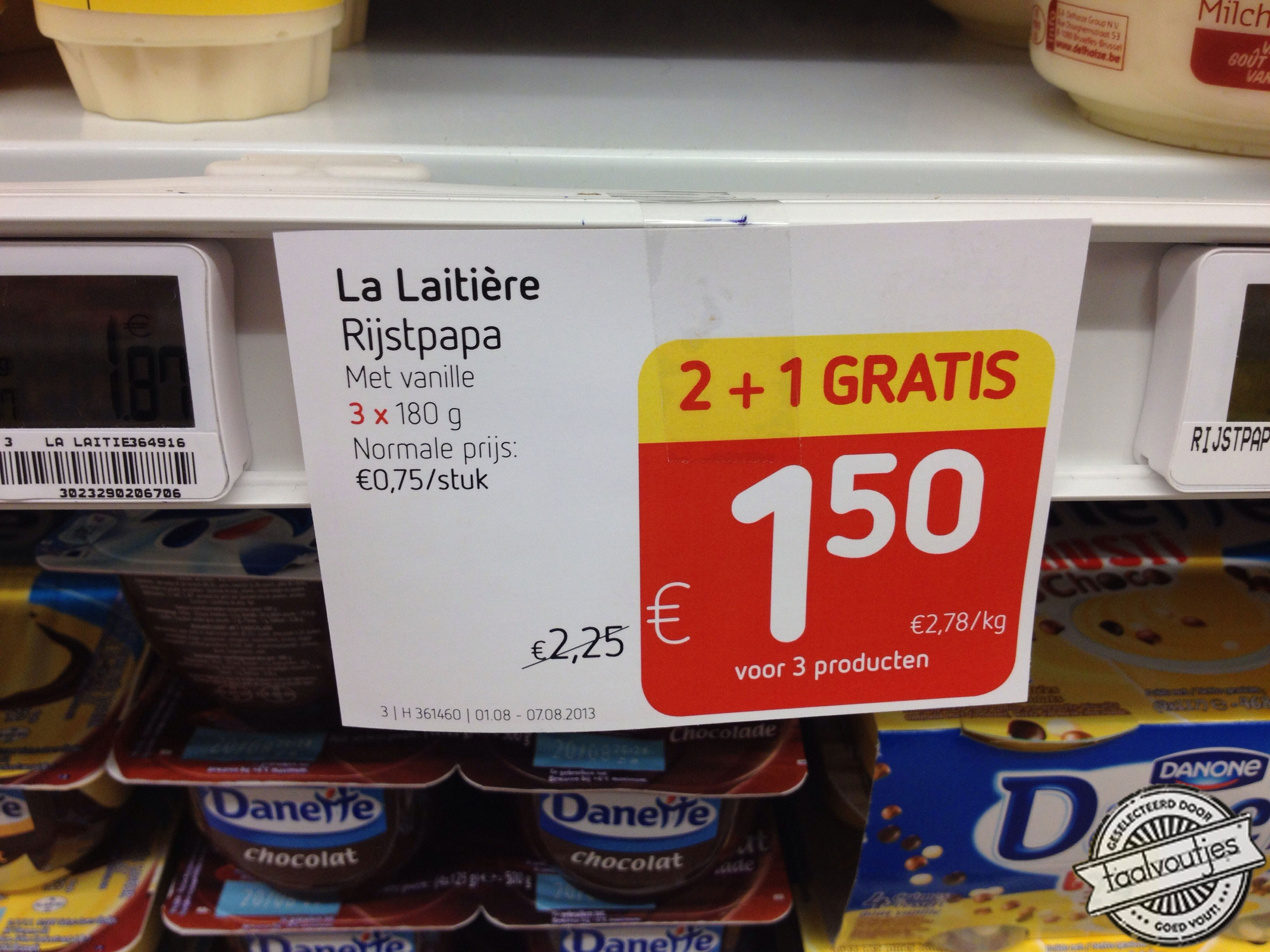 Ligt naast de suikeroompjes.