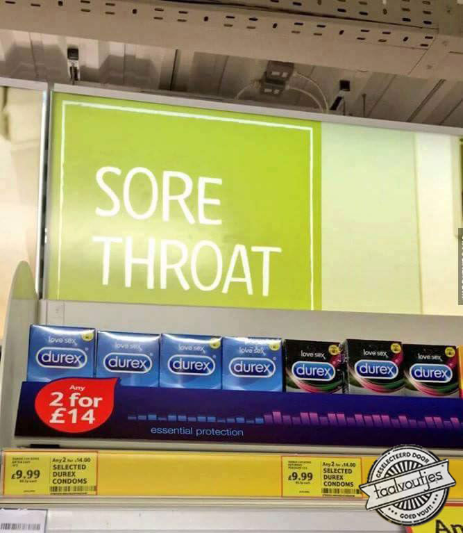 Als slikken moeilijk gaat.