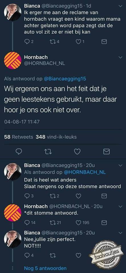 Wat vind jij: is de reactie terecht of gaat Hornbach hier veel te ver?