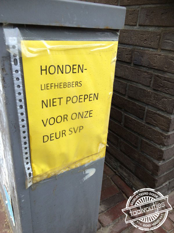 Nou vooruit, ik zal me inhouden …