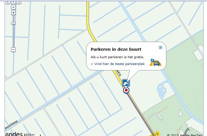 En als u niet kunt parkeren, kost het u € 5,- per uur