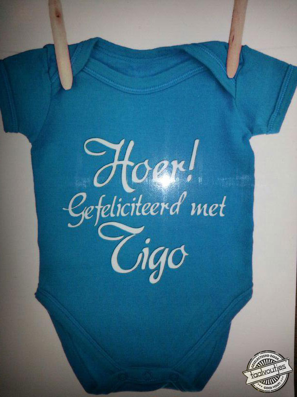 Het is wel een originele felicitatie ...