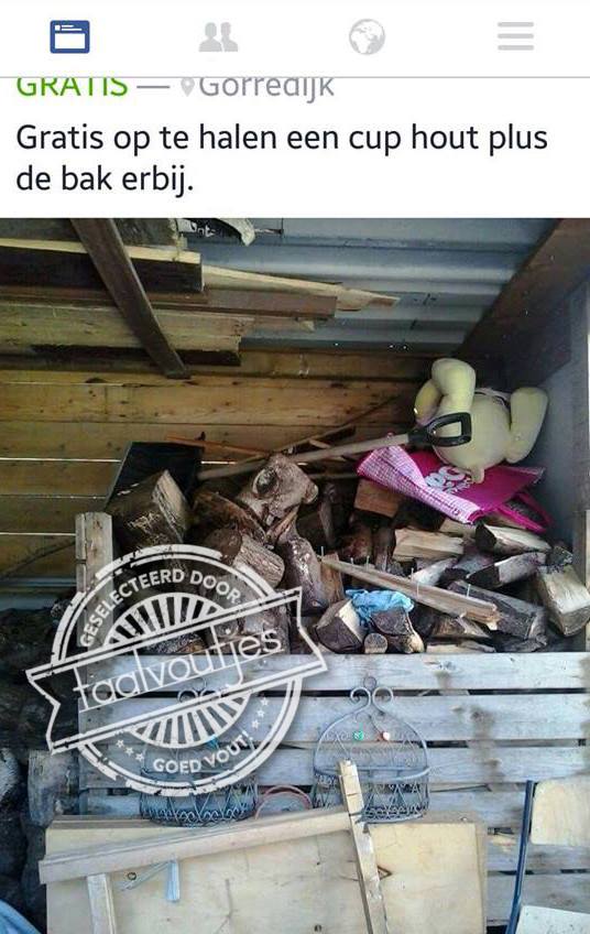 Zo, die heeft een goeie bos hout voor de deur!