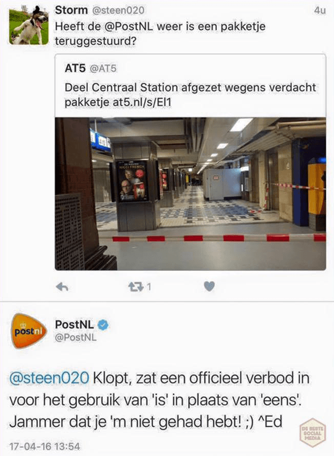 Bij PostNL weten ze niet alleen hoe ze brieven moeten bezorgen …