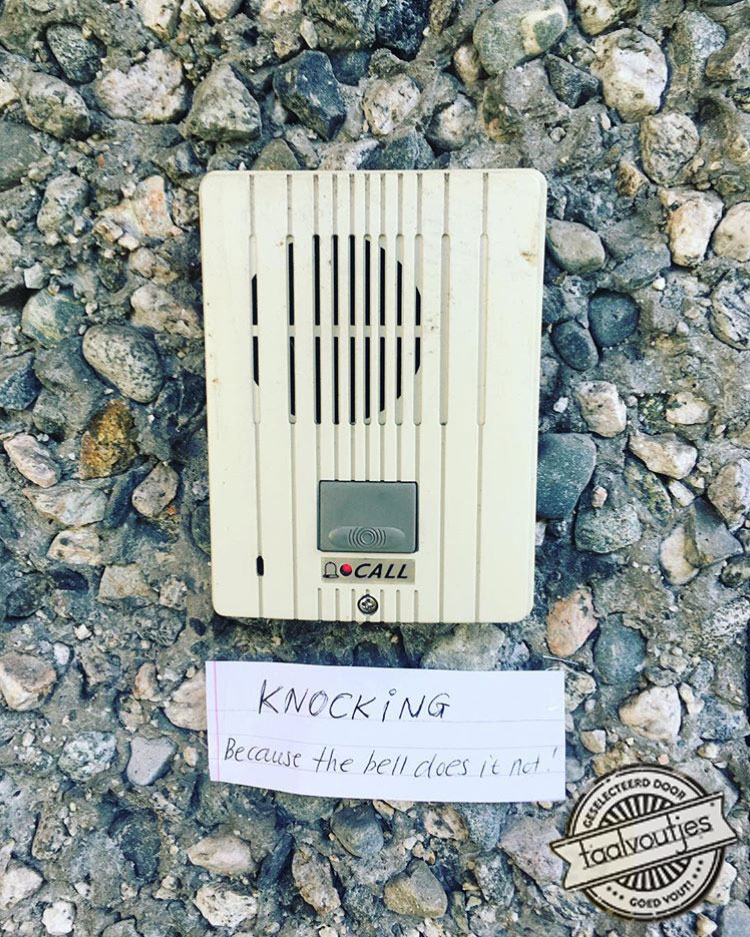 And swipe your feet on the door mat.