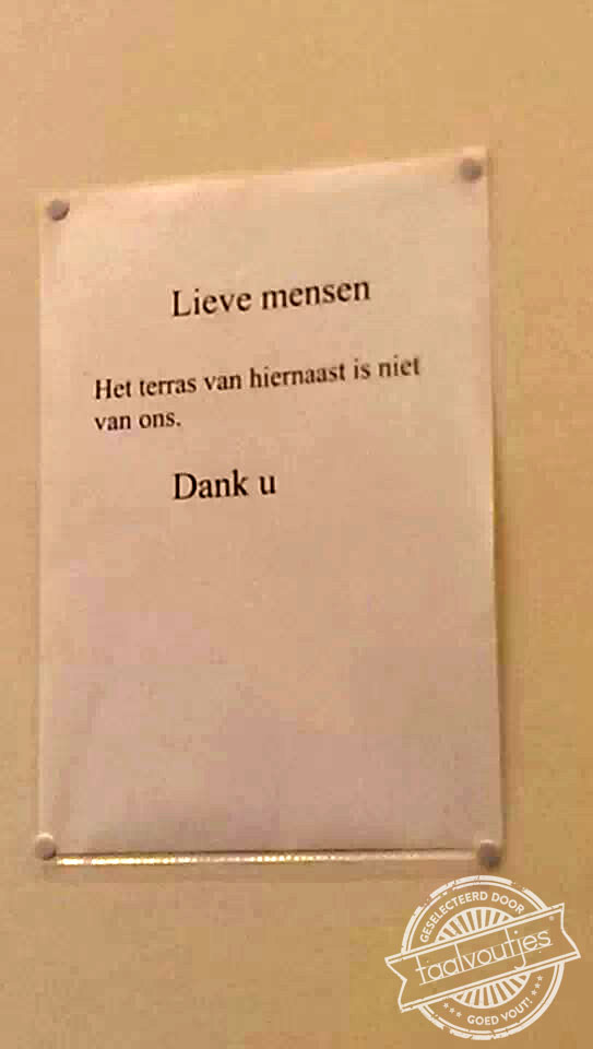 Soms kun je niet duidelijk genoeg wezen