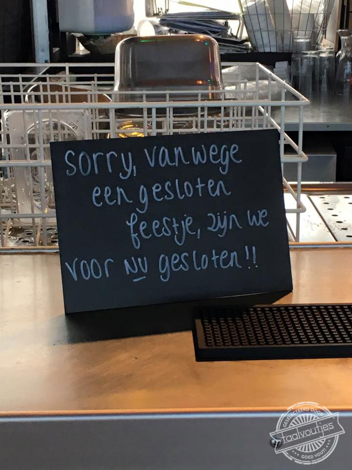 Dat doet de deur dicht!