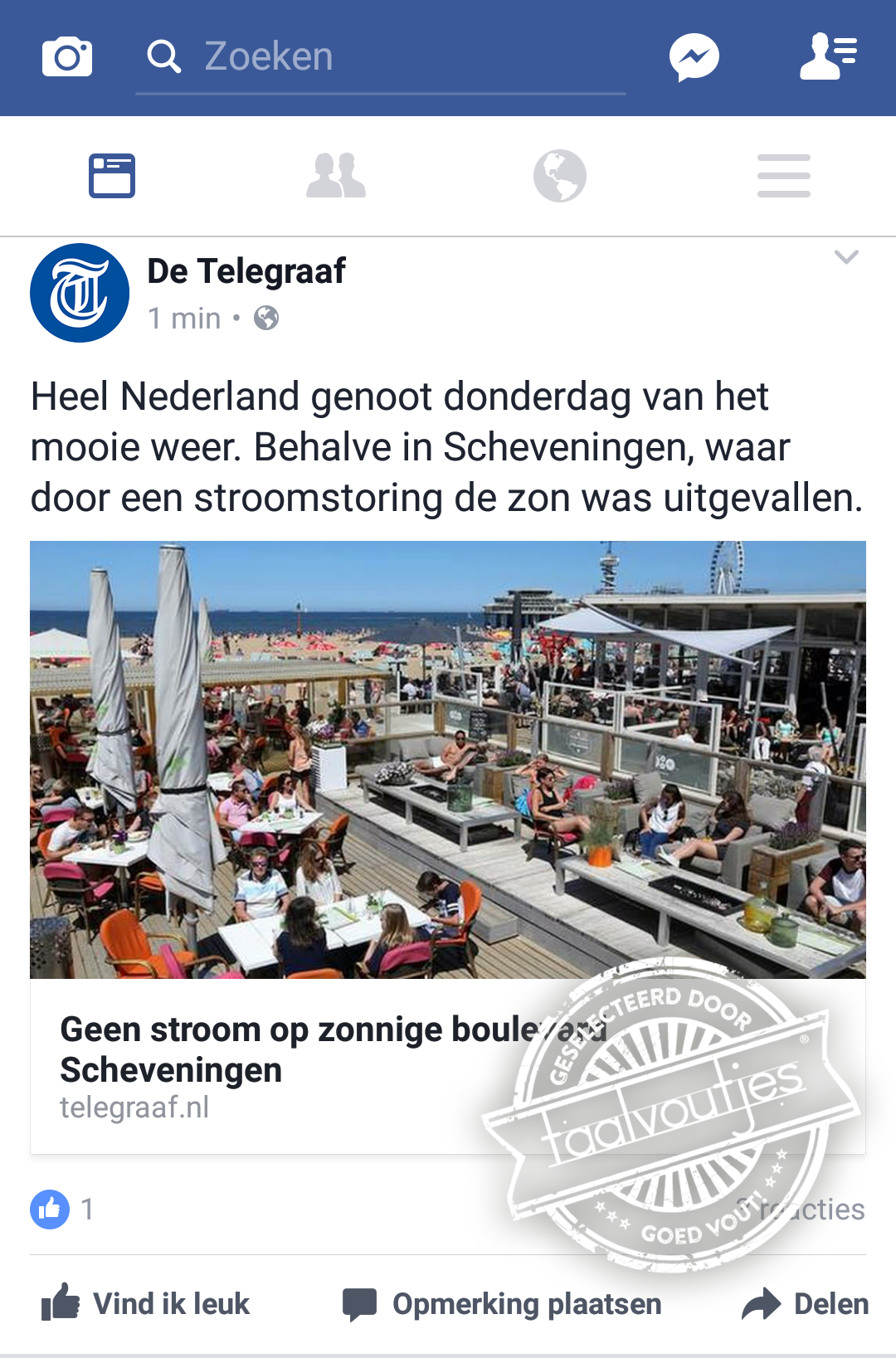 En zelfs in de zomer kan het misgaan.