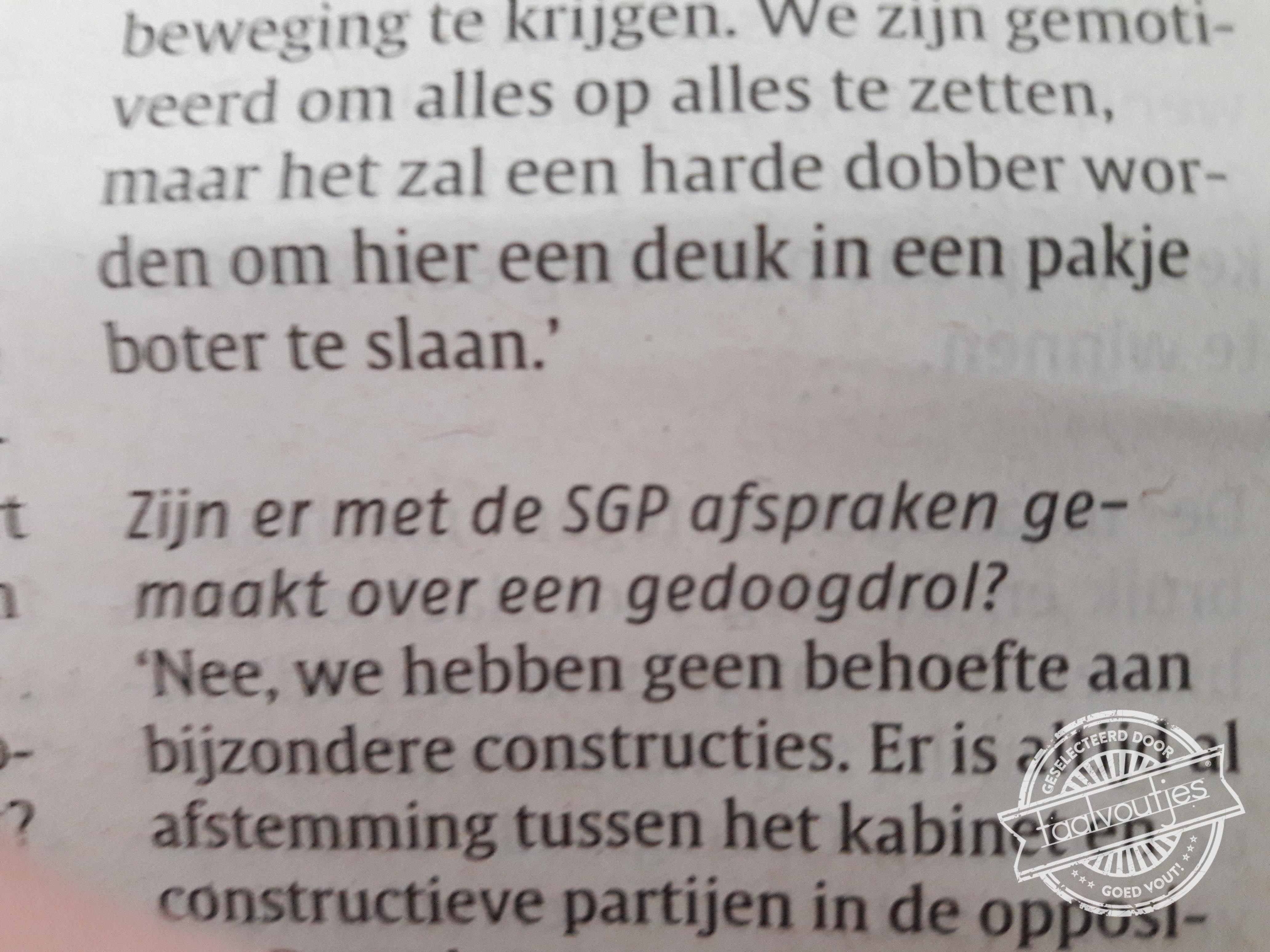 Moet iedereen daar zeker ook nog zijn plasje over doen?