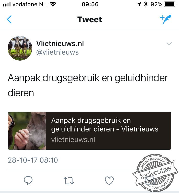 Ze hangen de beest uit.