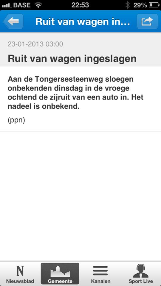 Het voordeel is dat je in de ochtend nog naar Carglass kunt.