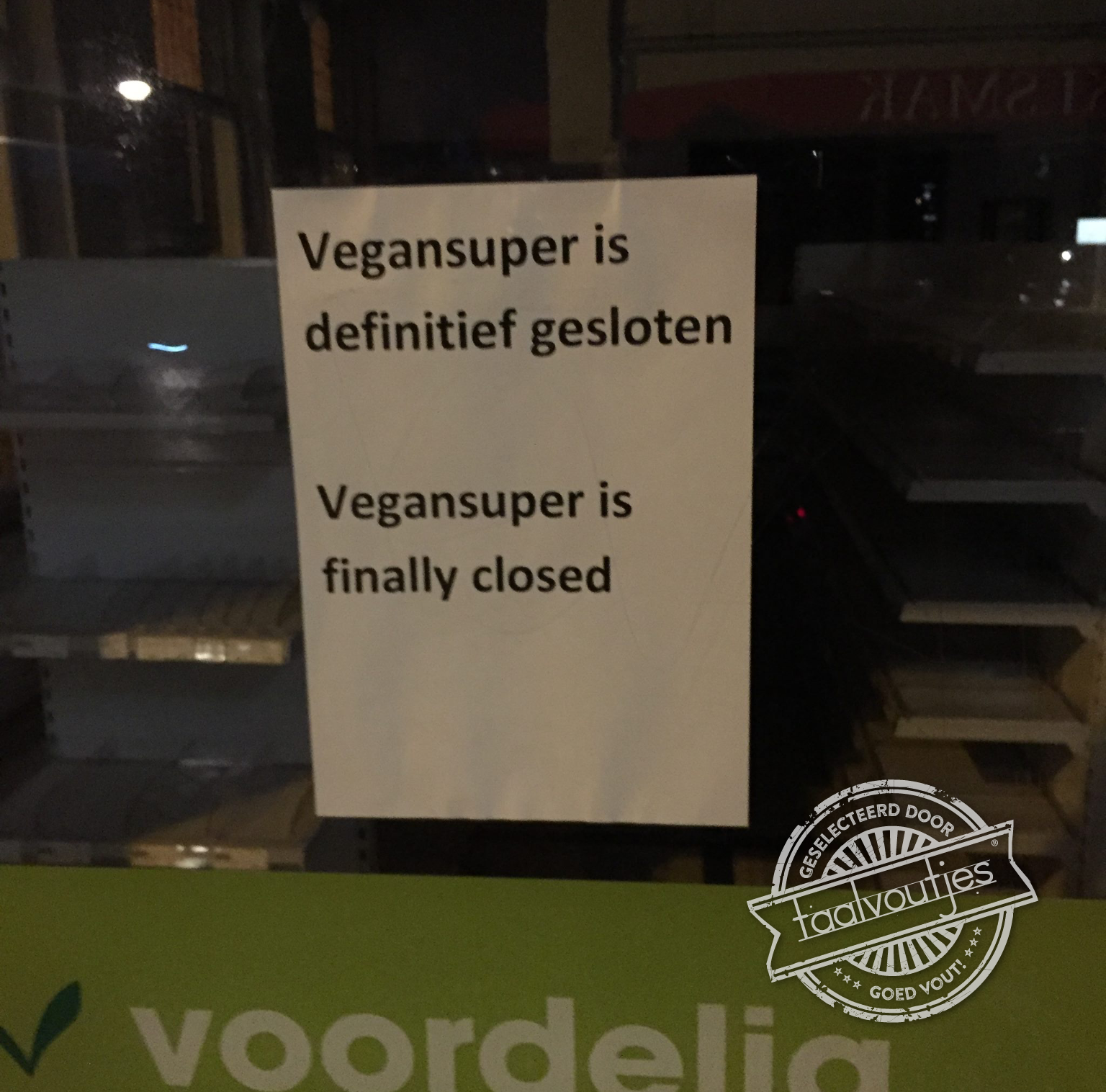 Nou dat werd tijd inderdaad