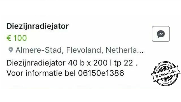 Een luukse verwarming.