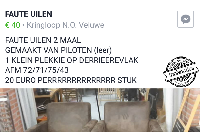 Nee, ze vliegen niet eens!
