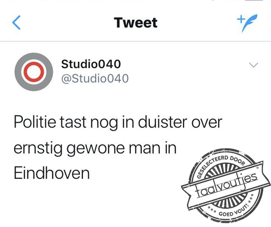 Het moet niet gekker worden.