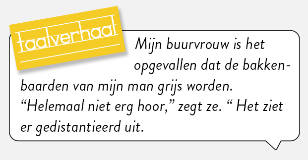 Dat vind ik wel een beetje afstandelijk.