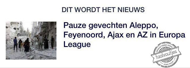 Eigenlijk best een agressieve sport.