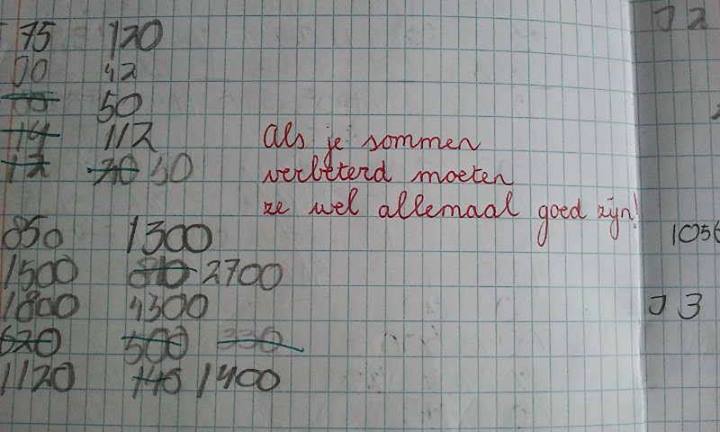 3. En als je je leerlingen verbetert...