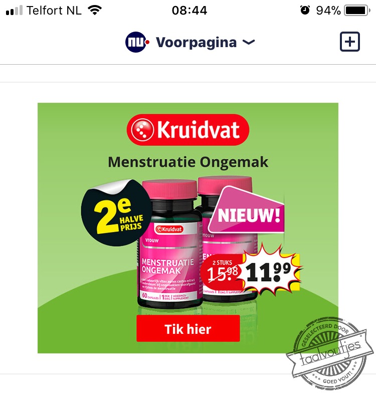 Weten de mannen ook eens hoe het is.