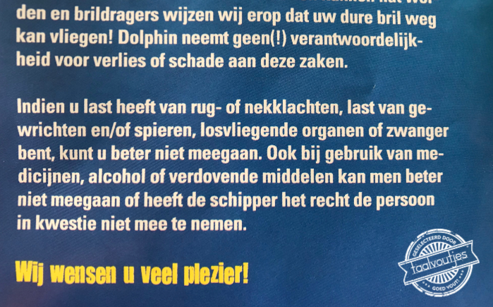 Moet je dan naar de dokter of naar de luchthaven?