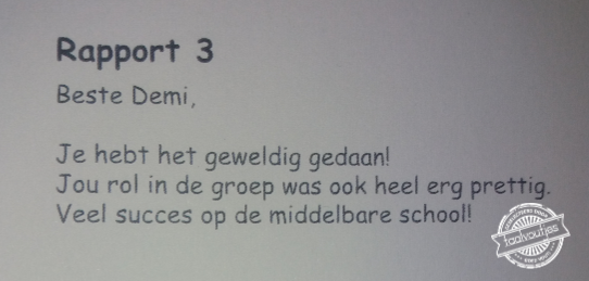 Dat kunnen we van jouw spelling niet zeggen, juf.