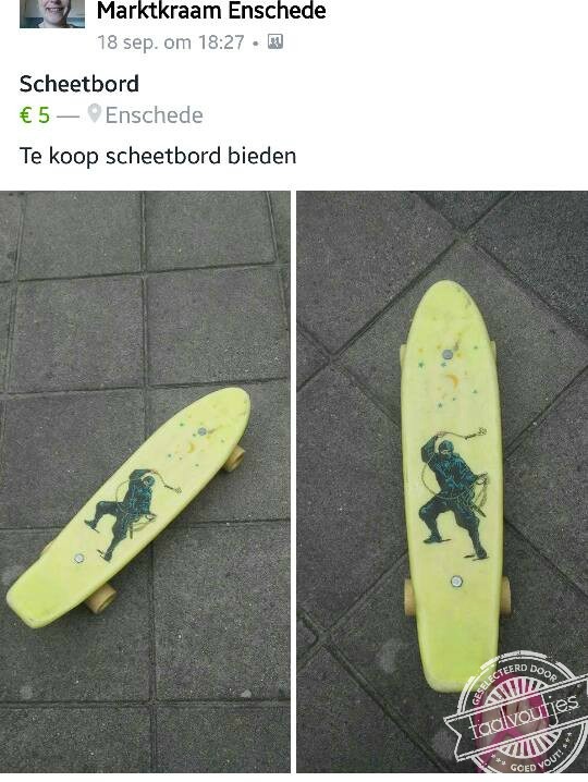 Aangedreven door de wind.