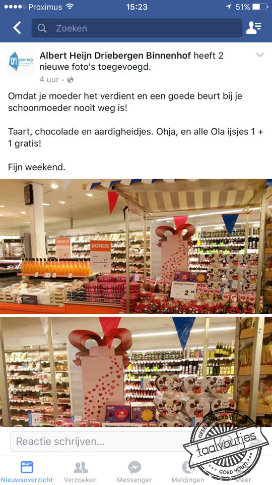 Als je vrouw er maar niet achterkomt ...