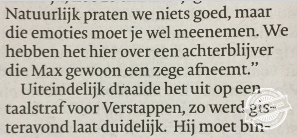 Strafregel: "Ik mag Esteban Ocon niet duwen."