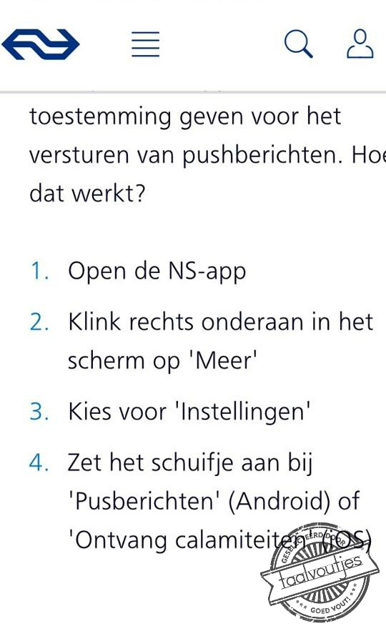 De NS ettert lekker door.