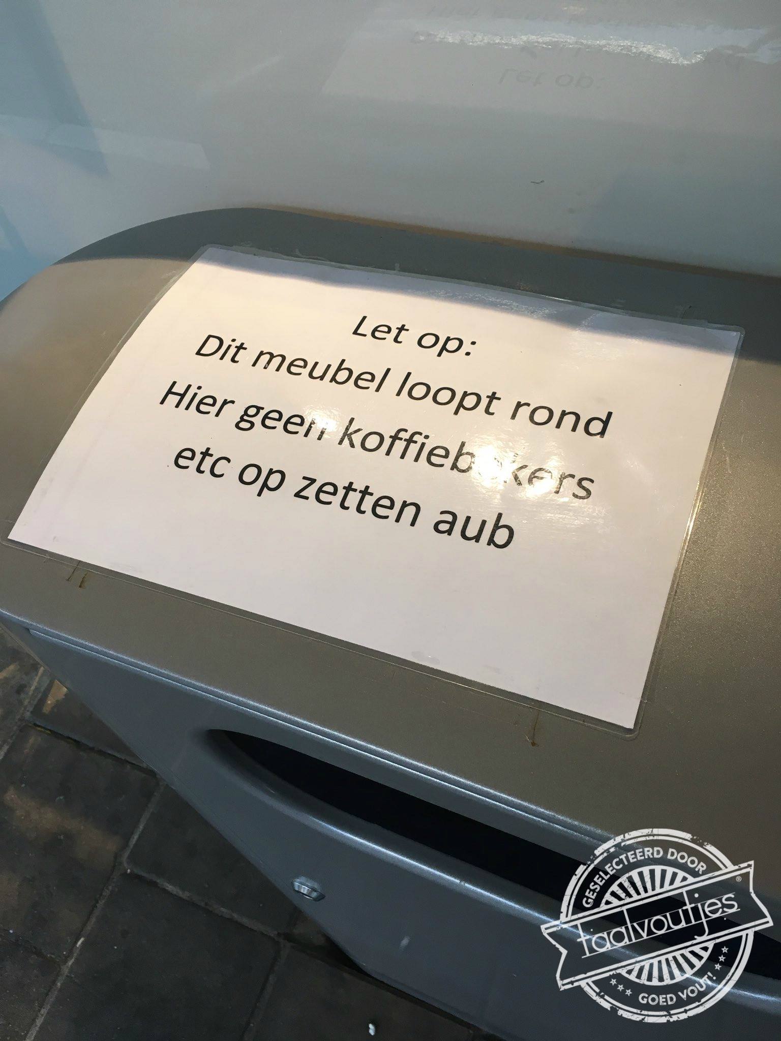 Dan kan het m'n koffie toch gewoon komen brengen?