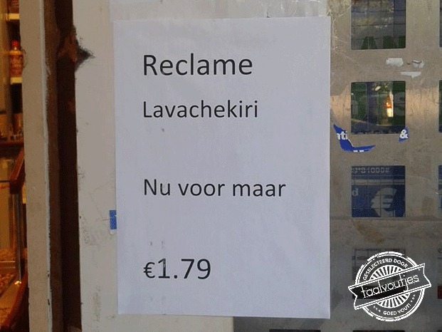 De koe die voutjes maakt.