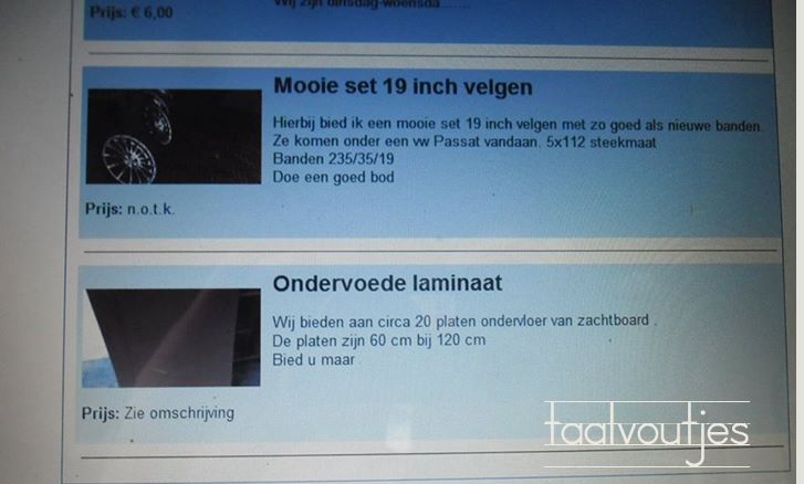 Daar kun je dus niet van de vloer eten