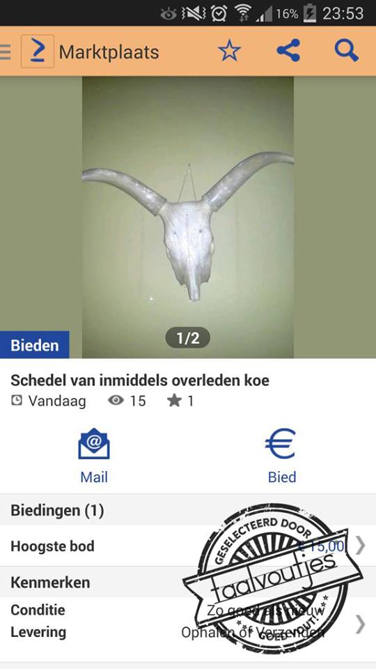Oh, ik hang liever een levende aan de muur.