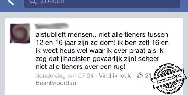 Ik krab me nog even achter de kiezen.