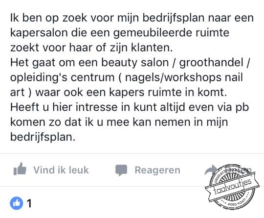 Een plan om mee weg te lopen.