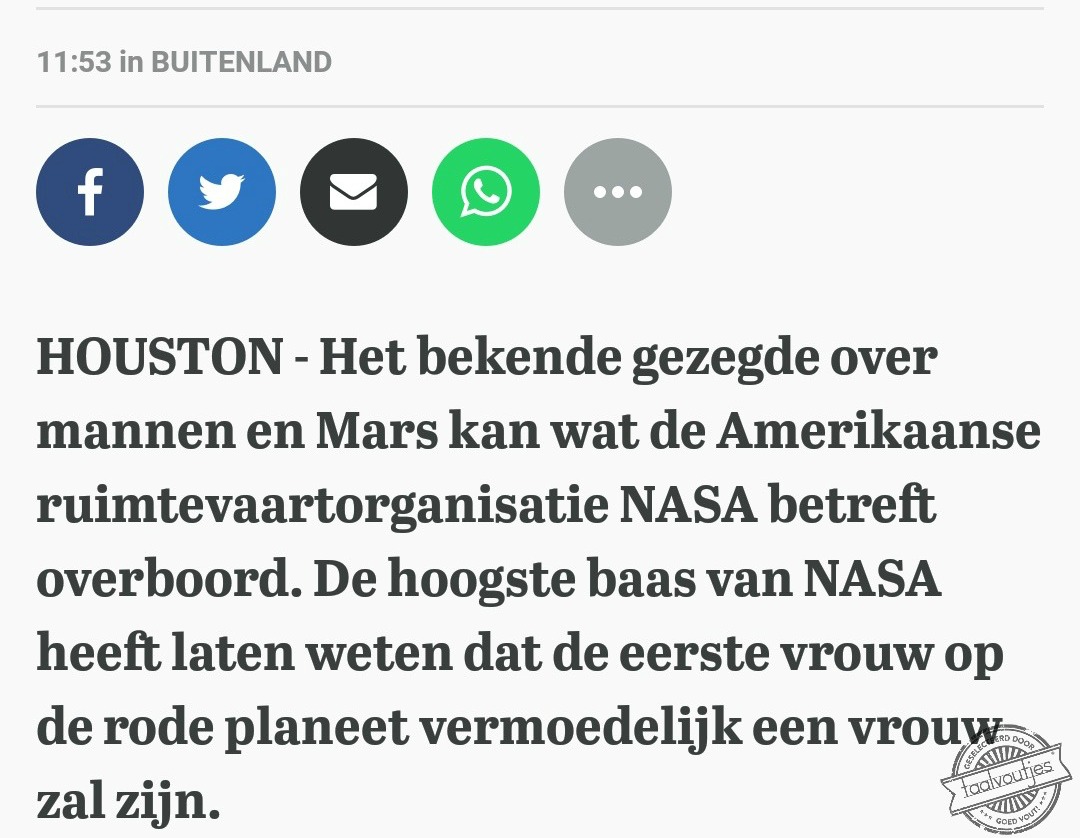 Je verwacht het niet.