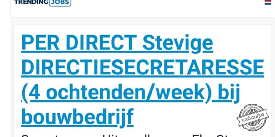 Zolang ze maar wel door de deur past.