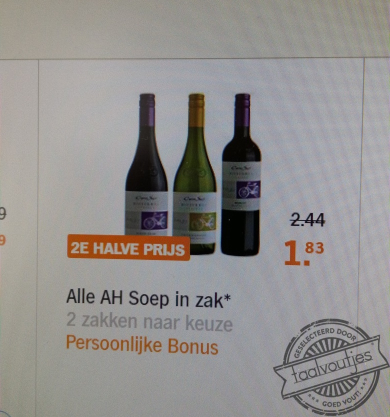 Ork, ork, ork, soep eet je uit een ...