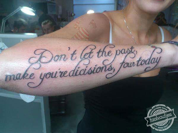 Gelukkig heb je nooit spijt van je daden ...