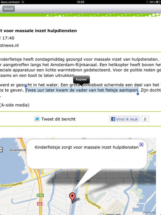 Wat fijn voor het fietsje!