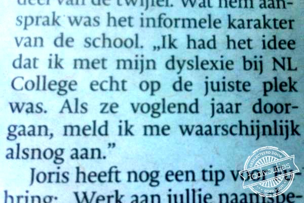 Waarschijnlijk ben je niet de enige ...