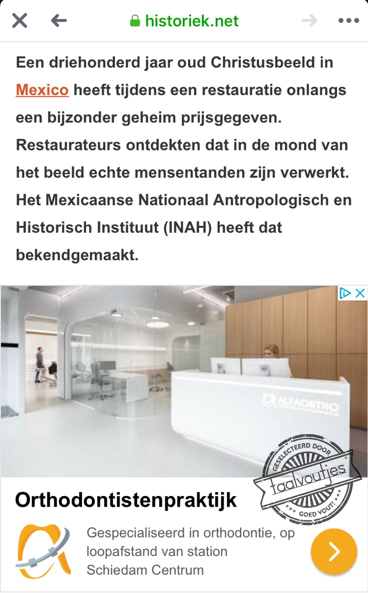 Kan echt niet door de beugel ...