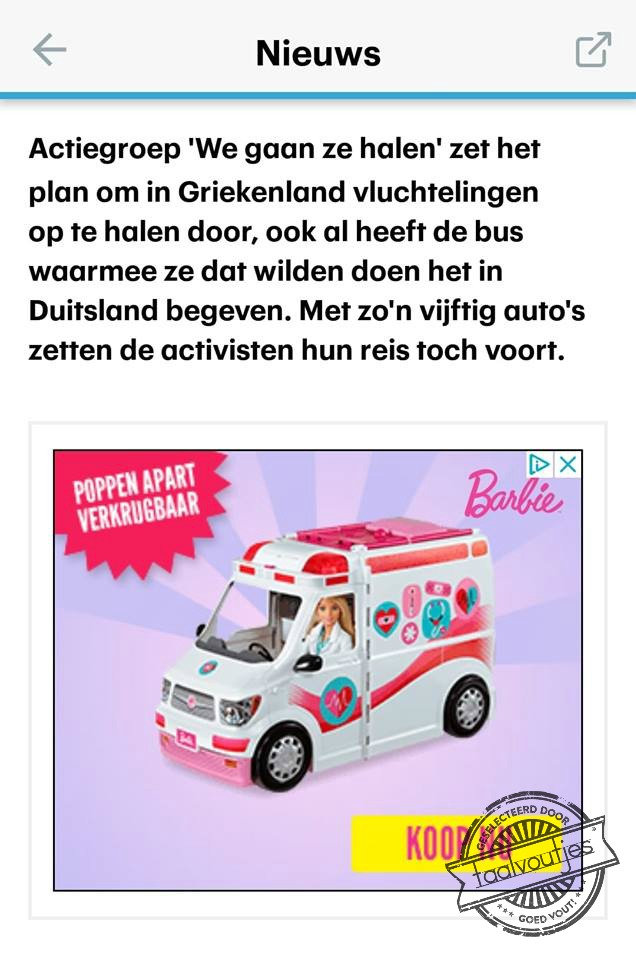 Onder het motto 'alle beetjes helpen'.