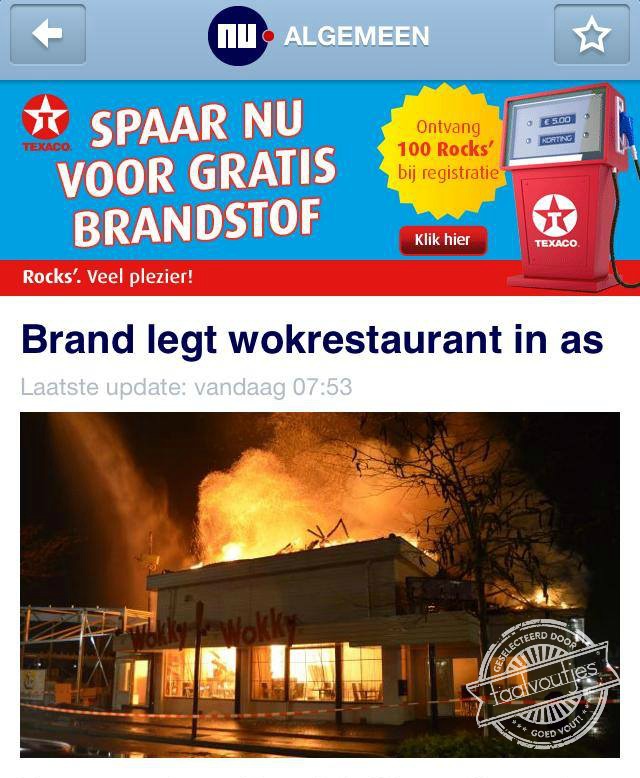 Dat is nog eens olie op het vuur gooien.