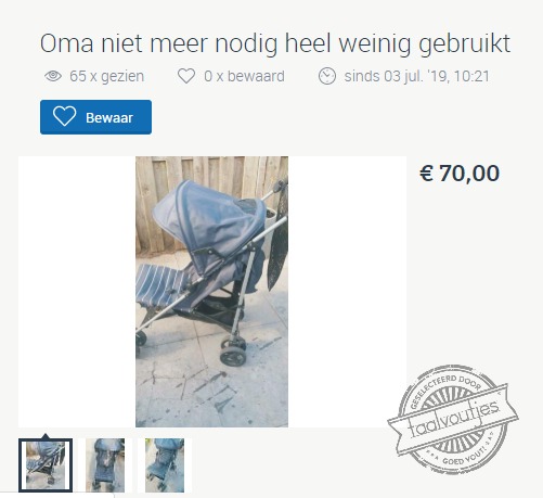 Oud en versleten.