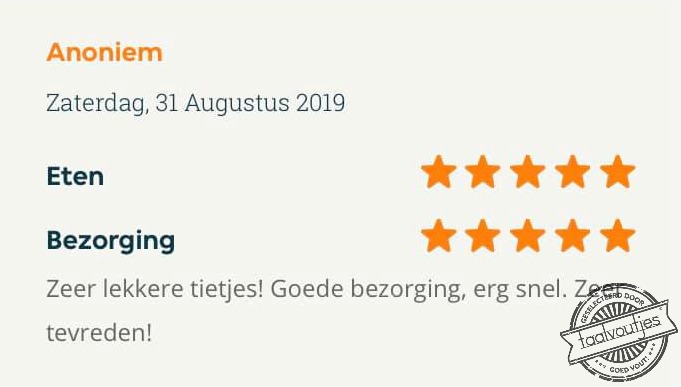 Nieuwe vleeswaren bij Thuisbezorgd.nl.