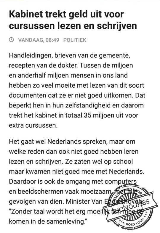 Het schrijven daarentegen ...