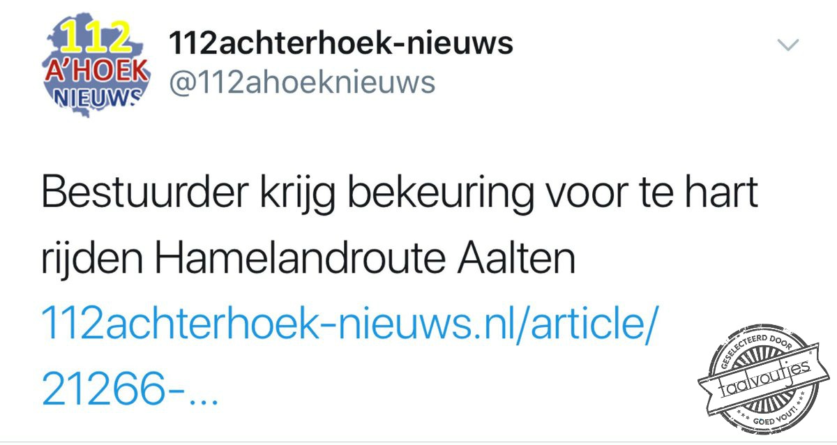 Voortaan maar niet meer op gevoel rijden.