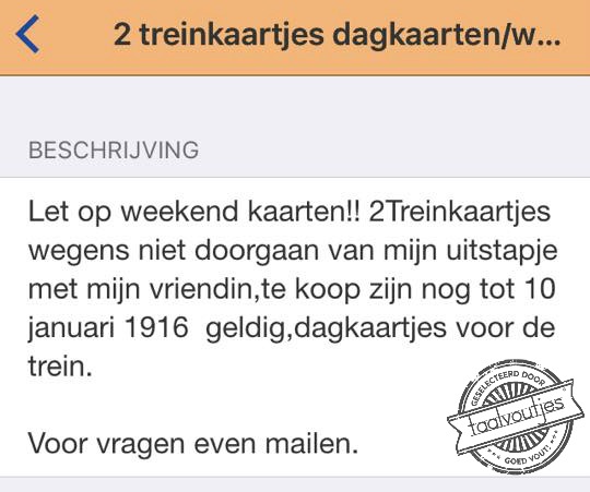 Inclusief tijdmachine?