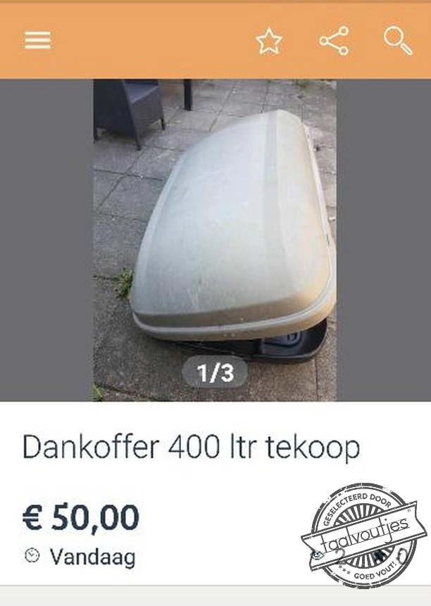 Niet te zuinig.